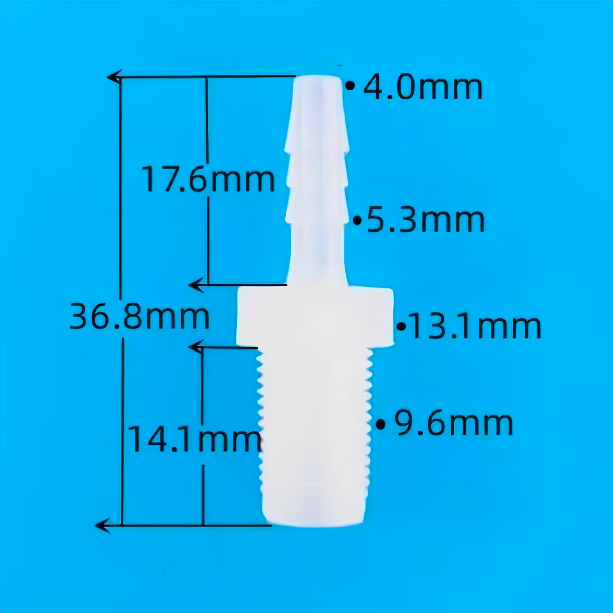 Plastikowy króciec do węża PP, 1 szt. Króciec 1/8G Adapter męski/żeński Wiele rozmiarów paliwa płynnego