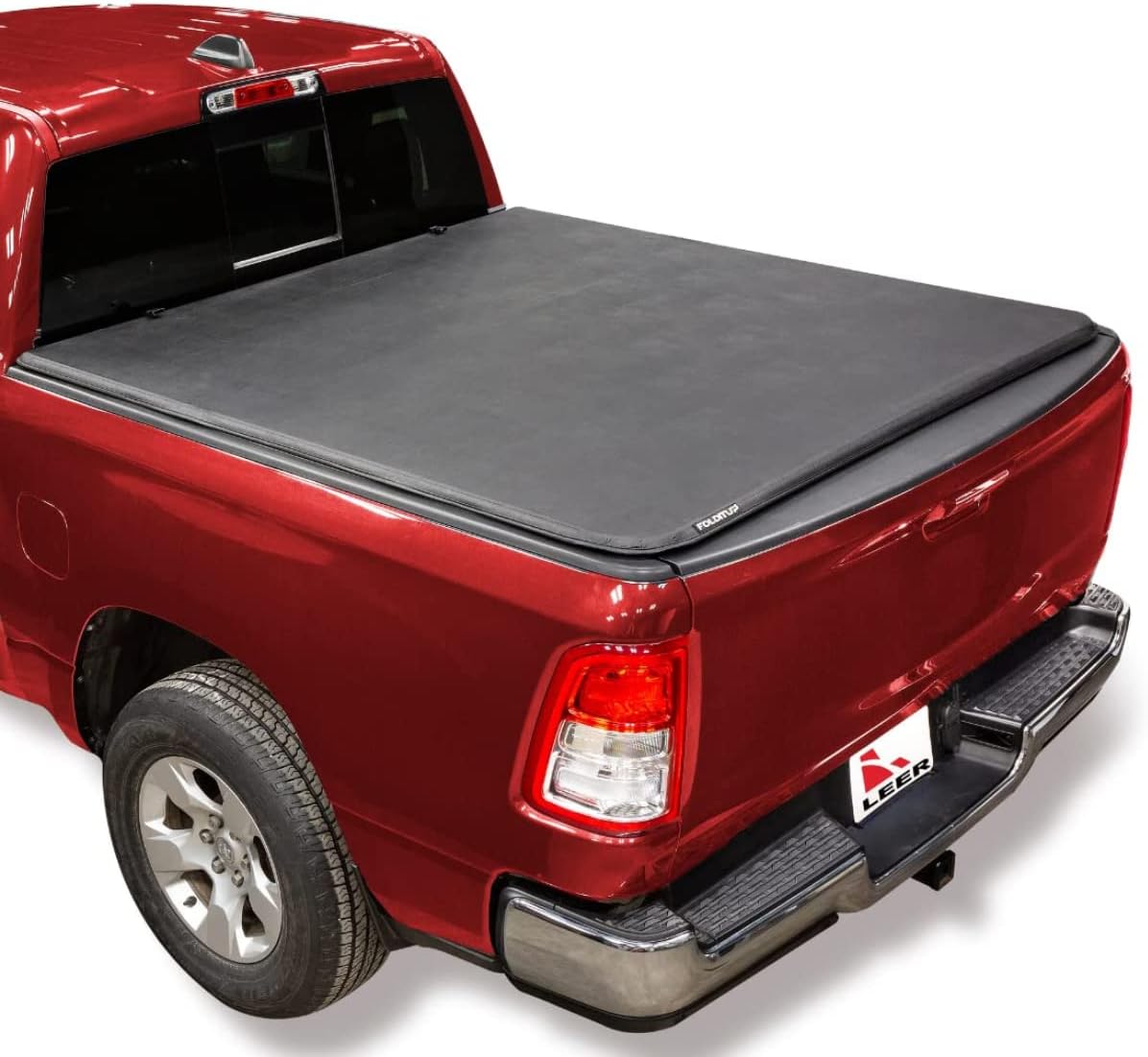 LEER FOLDITUP Soft Folding Tonneau Cover, Fits 2009-2018 Ram with 6'4" Truck Bed