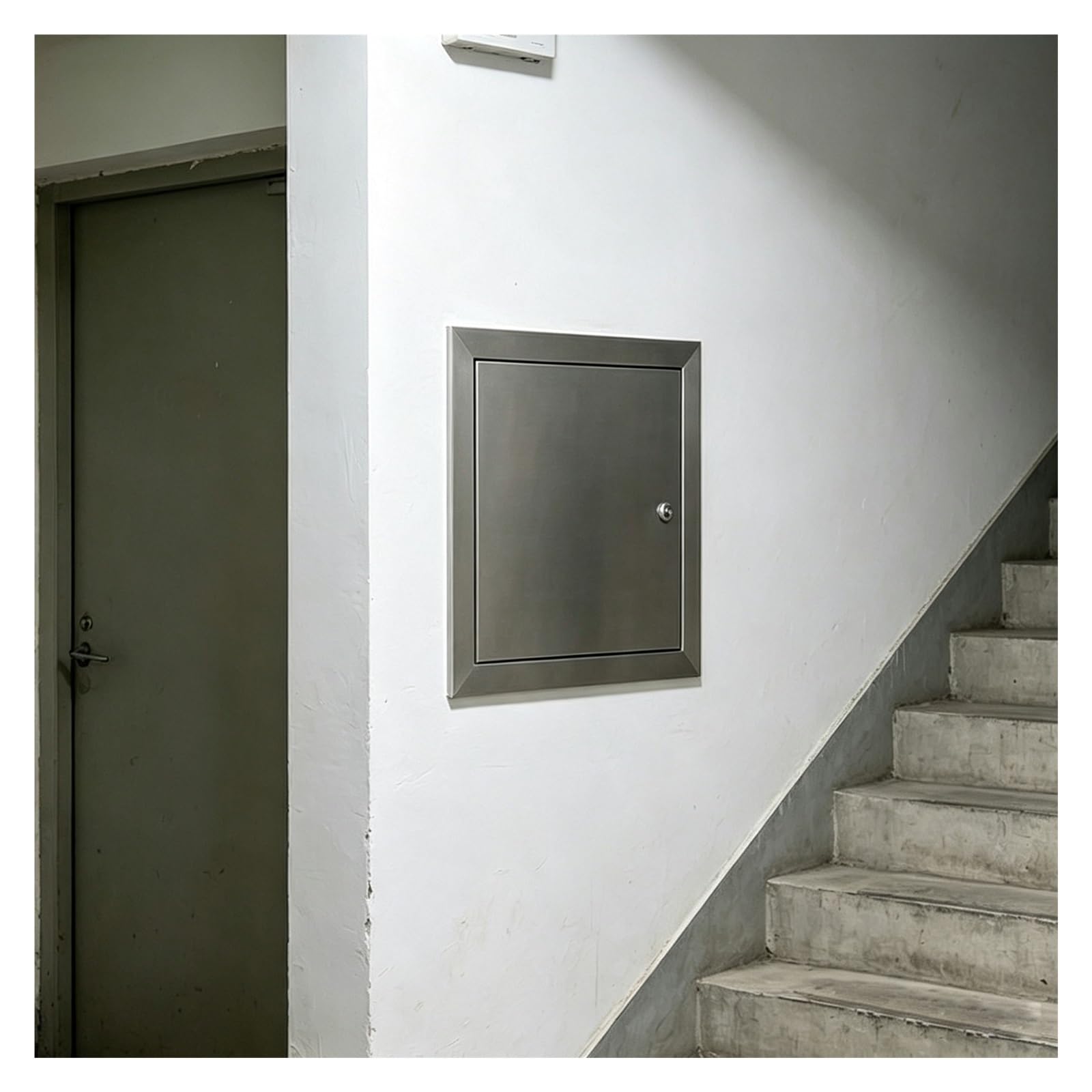ZJKXJH Access panel Stainless Steel Access Panel with Lock, Stairwell Pipe Access Door for Future Maintenance, Embedded Inspection Door Hatch for Indoor/Outdoor Use(Hole 16"x24")