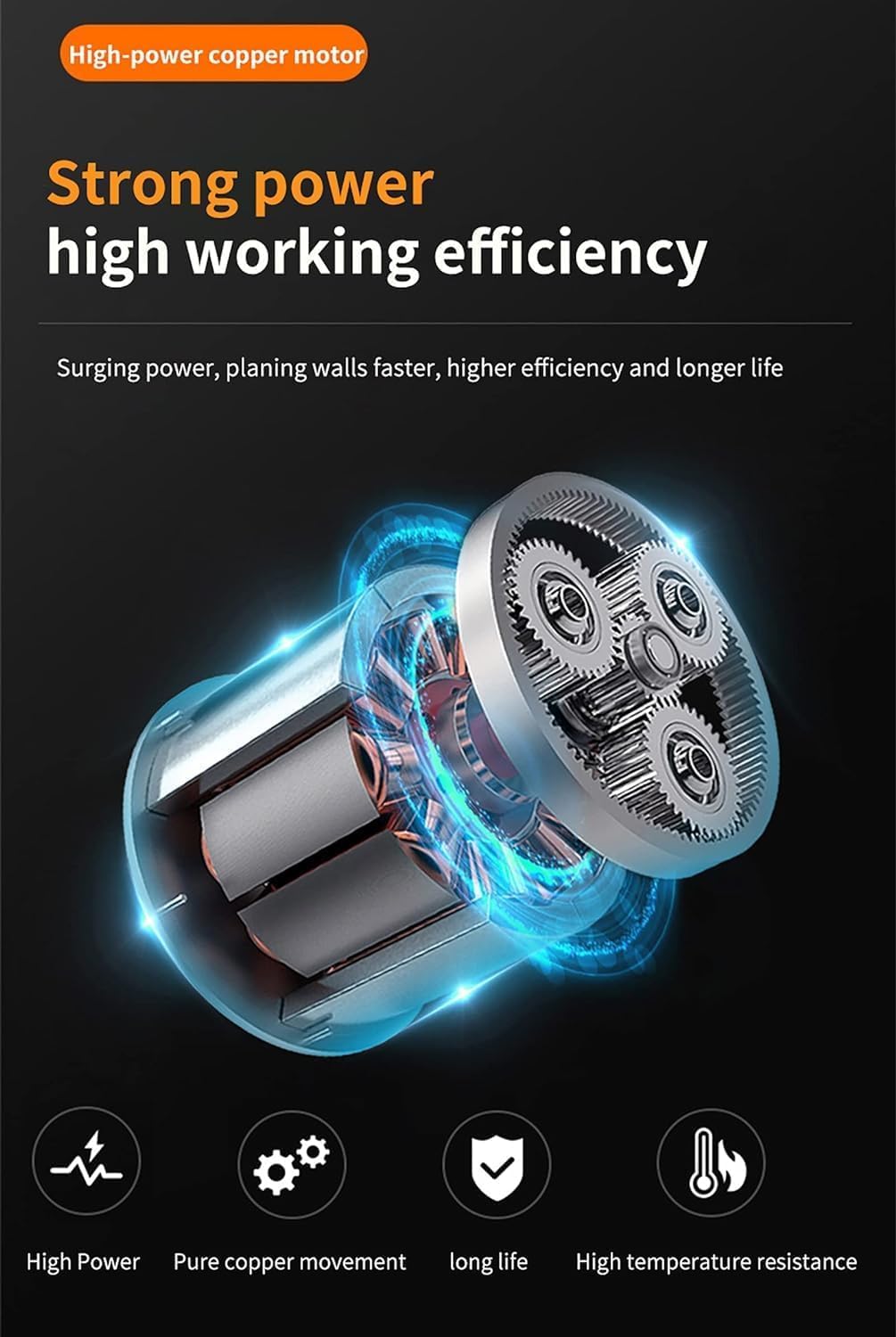 Elektryczny skrobak ścienny, automatyczna elektryczna strugarka ścienna 1680 W, regulowana głębokość 0-4 mm, 1000-4000 obr./min, łopatka do betonu do renowacji ścian