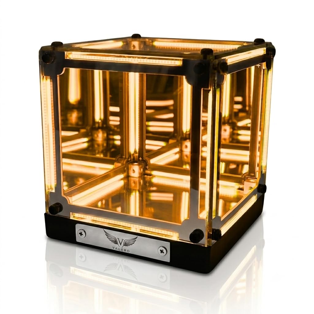 VALERO Cordless Infinity Mirror Cube LED Night Light