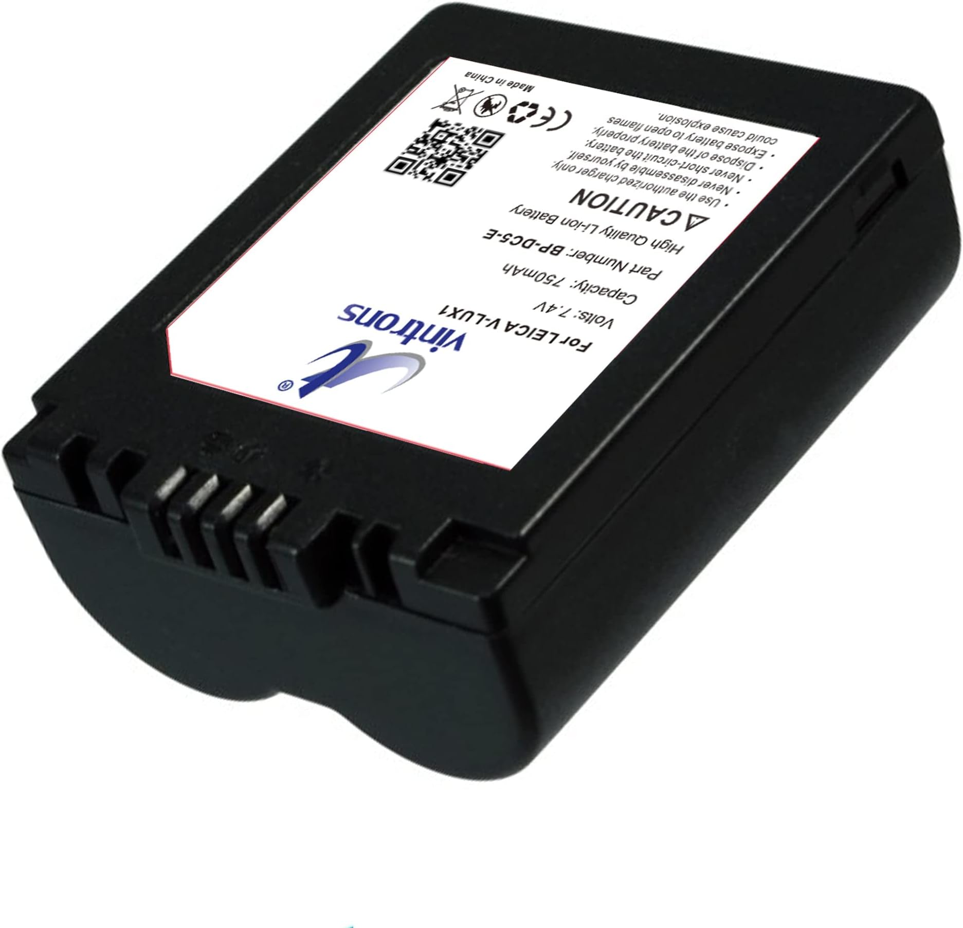 VI VINTRONS BP-DC5-E, CGA-S006 Battery Replacement for Panasonic DMC-FZ7, DMC-FZ8, DMC-FZ50, DMC-FZ30, DMC-FZ18, DMC-FZ28, DMC-FZ35, DMC-FZ38,