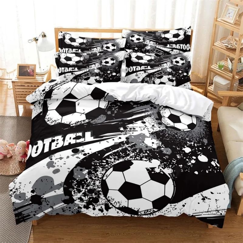 Housse de couette 240x260 tracteurs verts avec 2 taies d'oreiller en microfibre 110g/m²