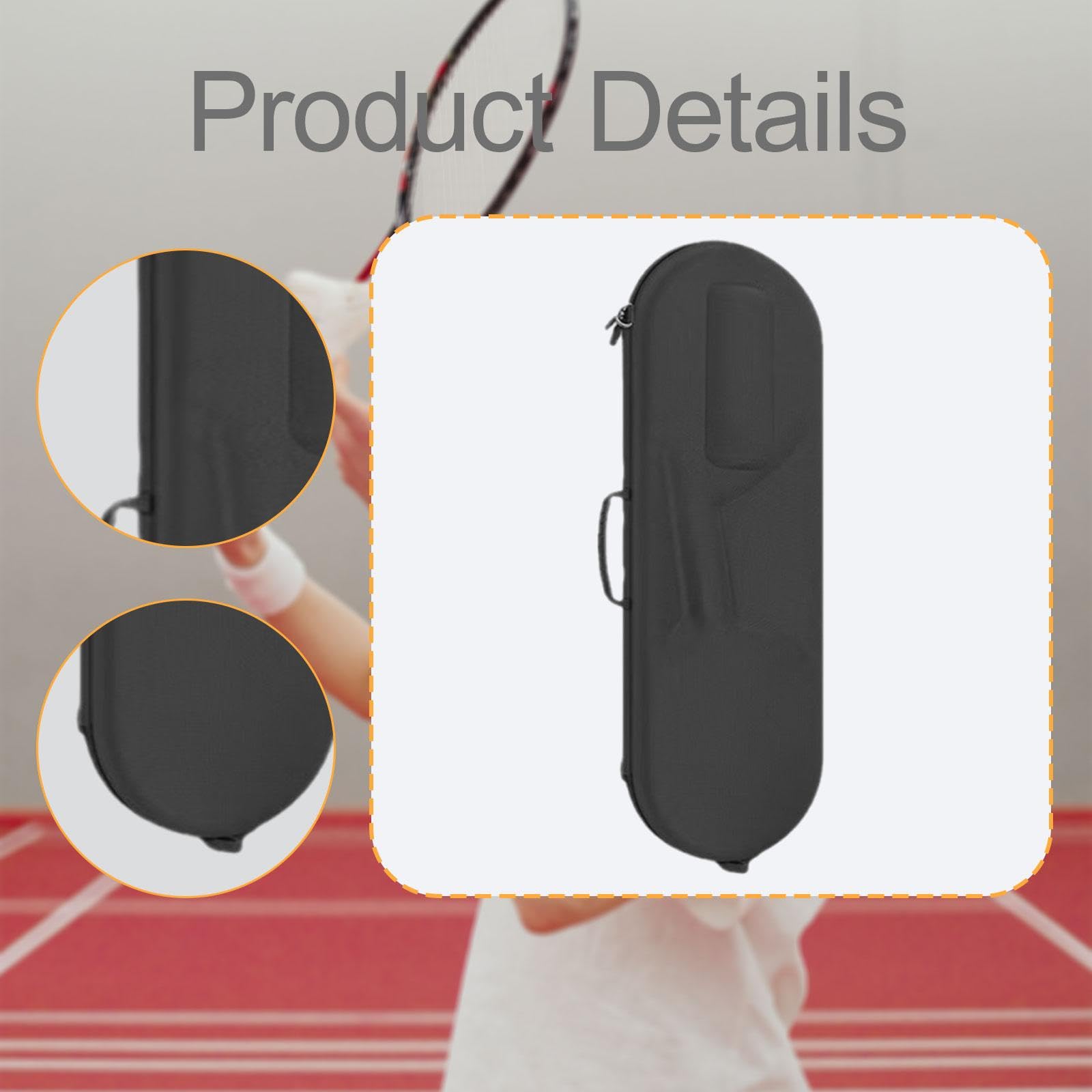 Homyl Borsa Porta Racchetta Badminton Custodia Eva Impermeabile Leggera con Manico Ideale per Adulti Uomini Adatta per Sport Viaggi Competi