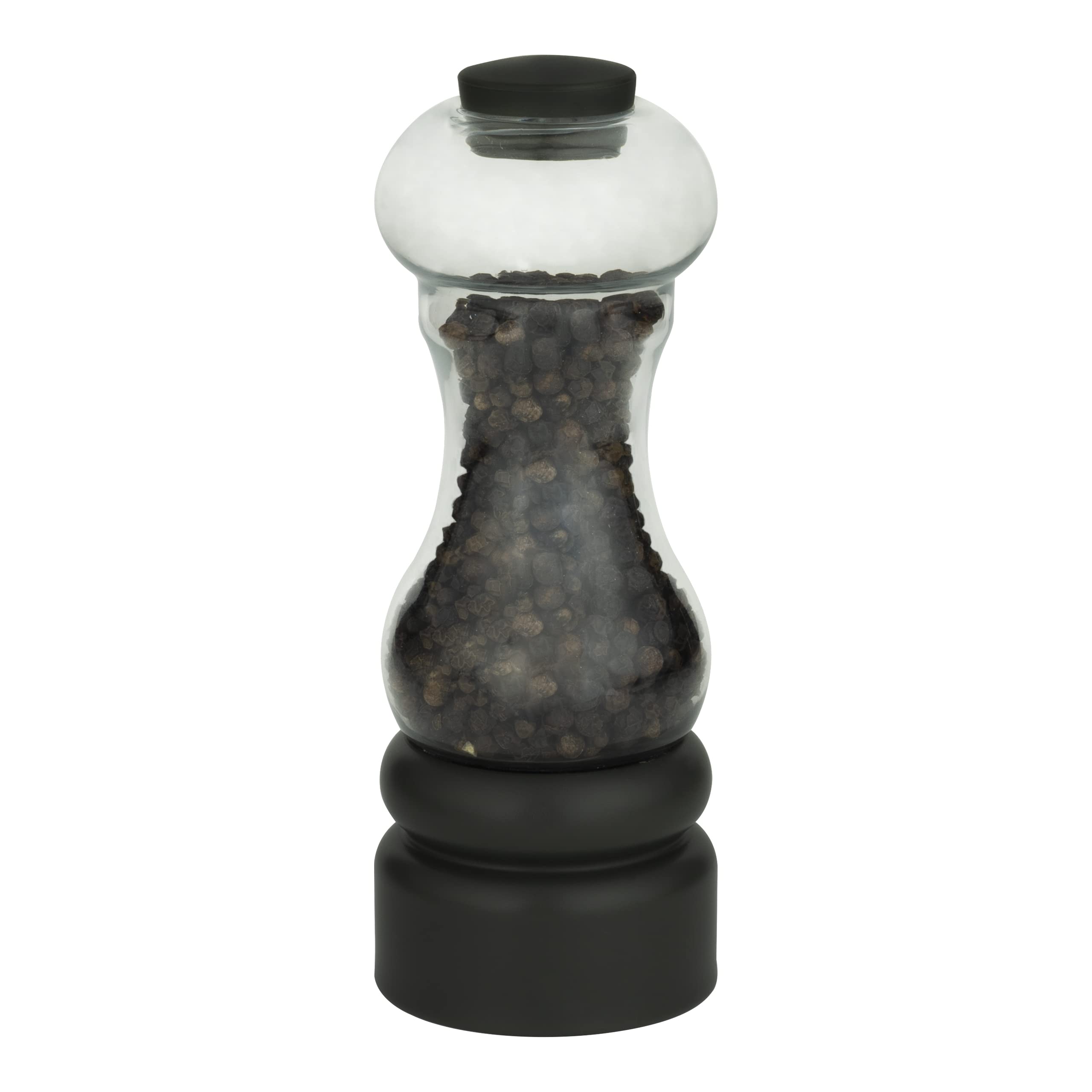 Grunwerg Matt Black Gmill By Pet Salt Or Pepper Mill With Adjustable Ceramic Grinder, Easy Fill, 16Cm, Sp-110Bk,