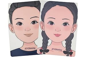 2 Pieces Makeup Painting Practice Board,Face Paint Practice Board,Reusable Painting Exercise Template,Stage...