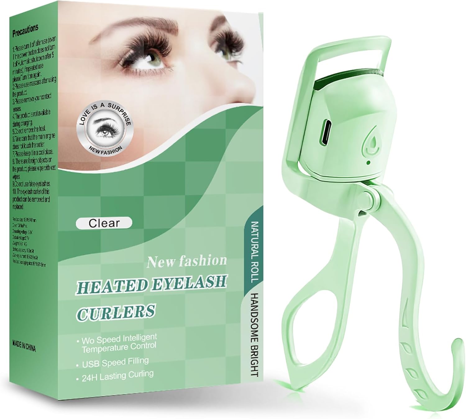 Heated Eyelash Curler, Fast Heat up Within 5s, 24 Hours Long Lasting, Rechargeable Electric Eyelash Curler, Temperature Control, Safe Anti-Burn Eyelash Curlers, Quick Natural Curling Eye Lashes Heated Eyelash Curler, Fast Heat up Within 5s, 24 Hours Long Lasting, Rechargeable Electric Eyelash Curler, Temperature Control, Safe Anti-Burn Eyelash Curlers, Quick Natural Curling Eye Lashes