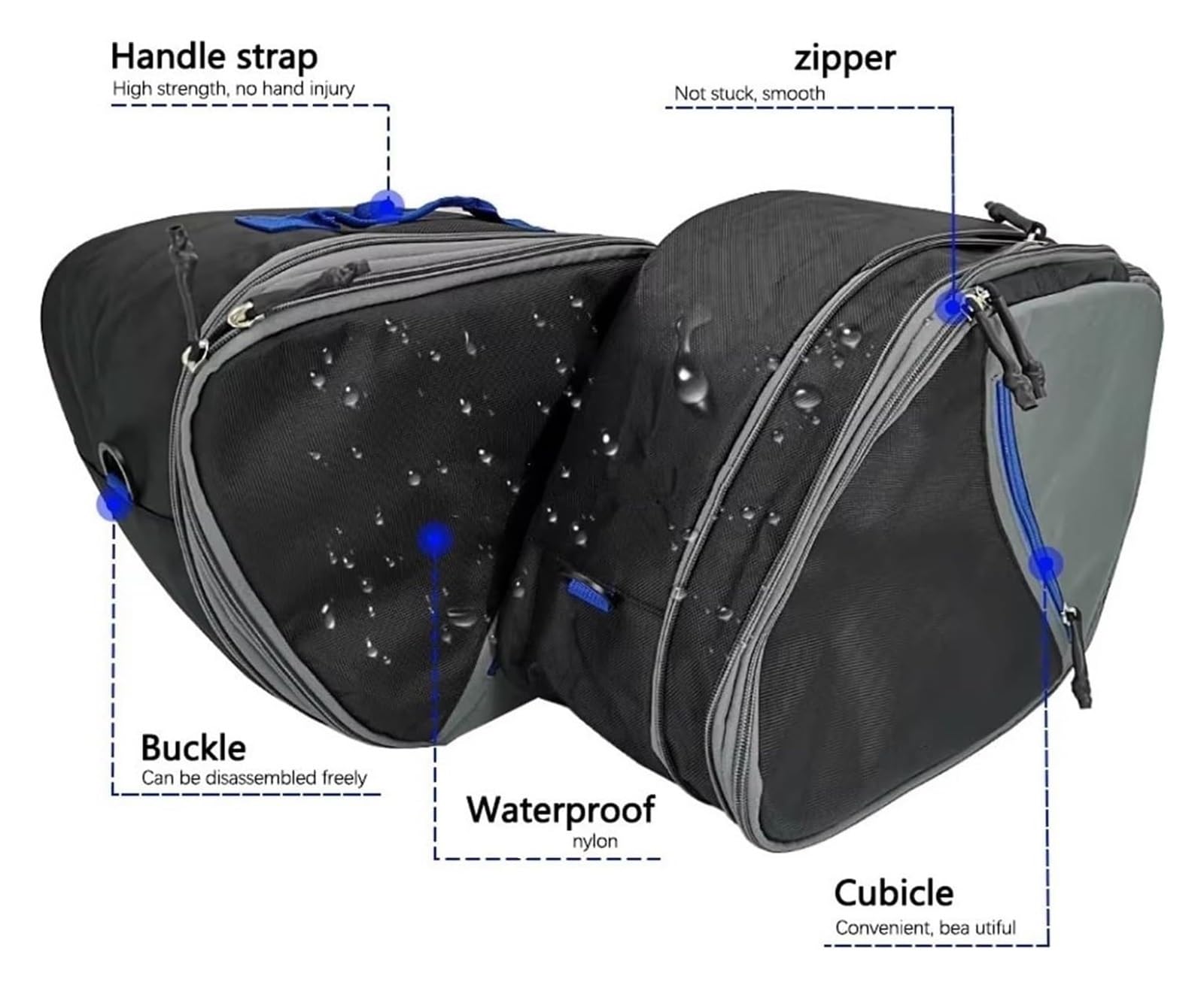 Moto Paraurti Borsa per Tracer 9 per 900 per GT Moto Bagaglio Nero Fodera Interna Espandibile Borsa Porta Attrezzi da Sella Valigie(Red)