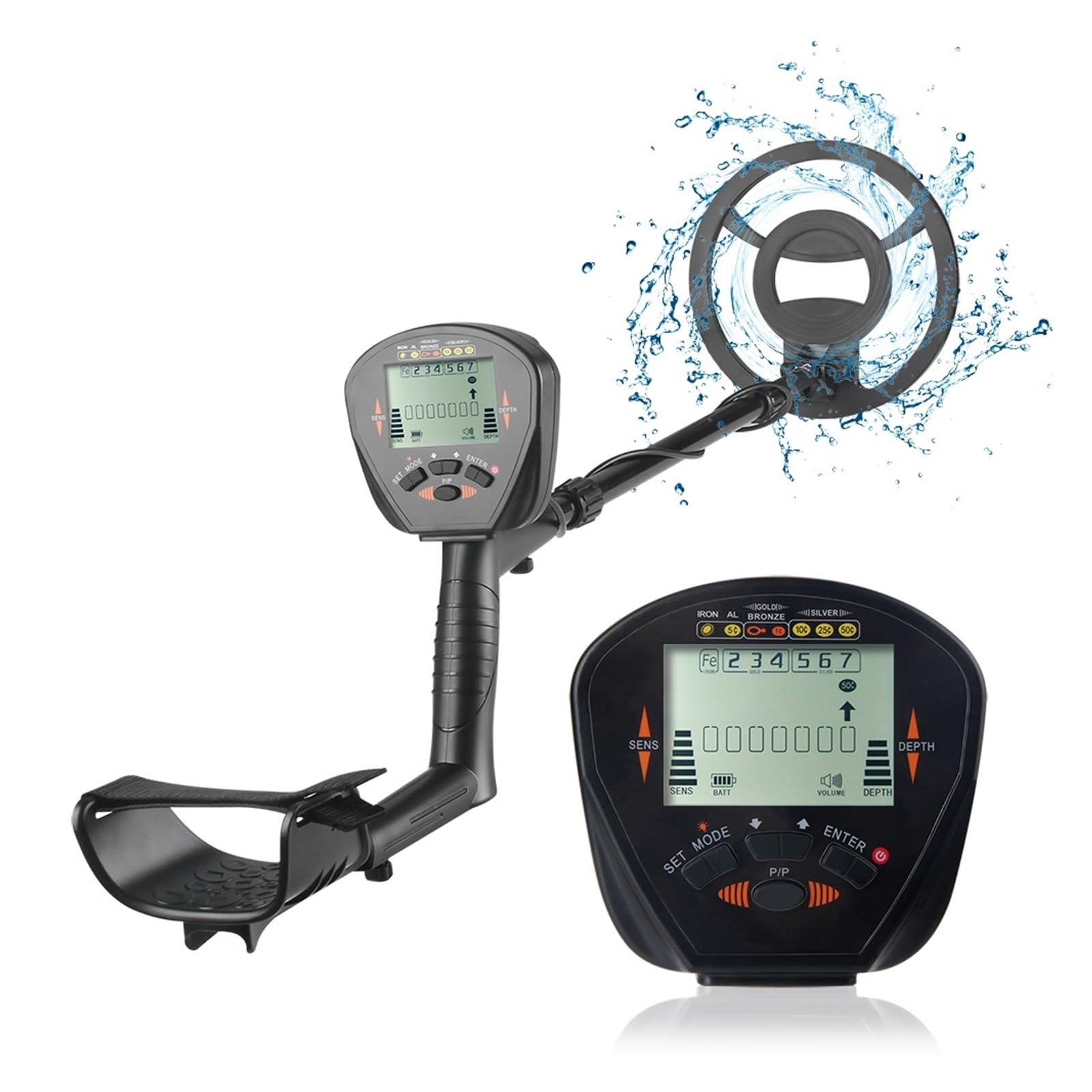 Metal Detector, MD-830 Metal Detector Underground Depth 2.5m Scanner Search Gold Detector Treasure Hunter Detecting