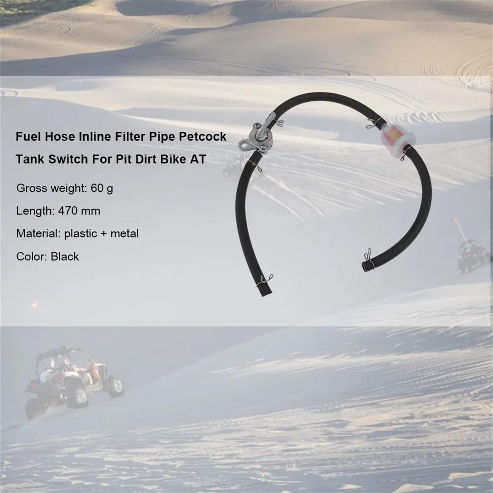 Moto Pompa Benzina Per Pit Dirt Bike ATV Moto SUV Automobile Rubinetto Del Serbatoio Carburante In Linea Universale Rubinetto + Filtro + Kit Tubo Flessibile Rubinetto Per Benzina