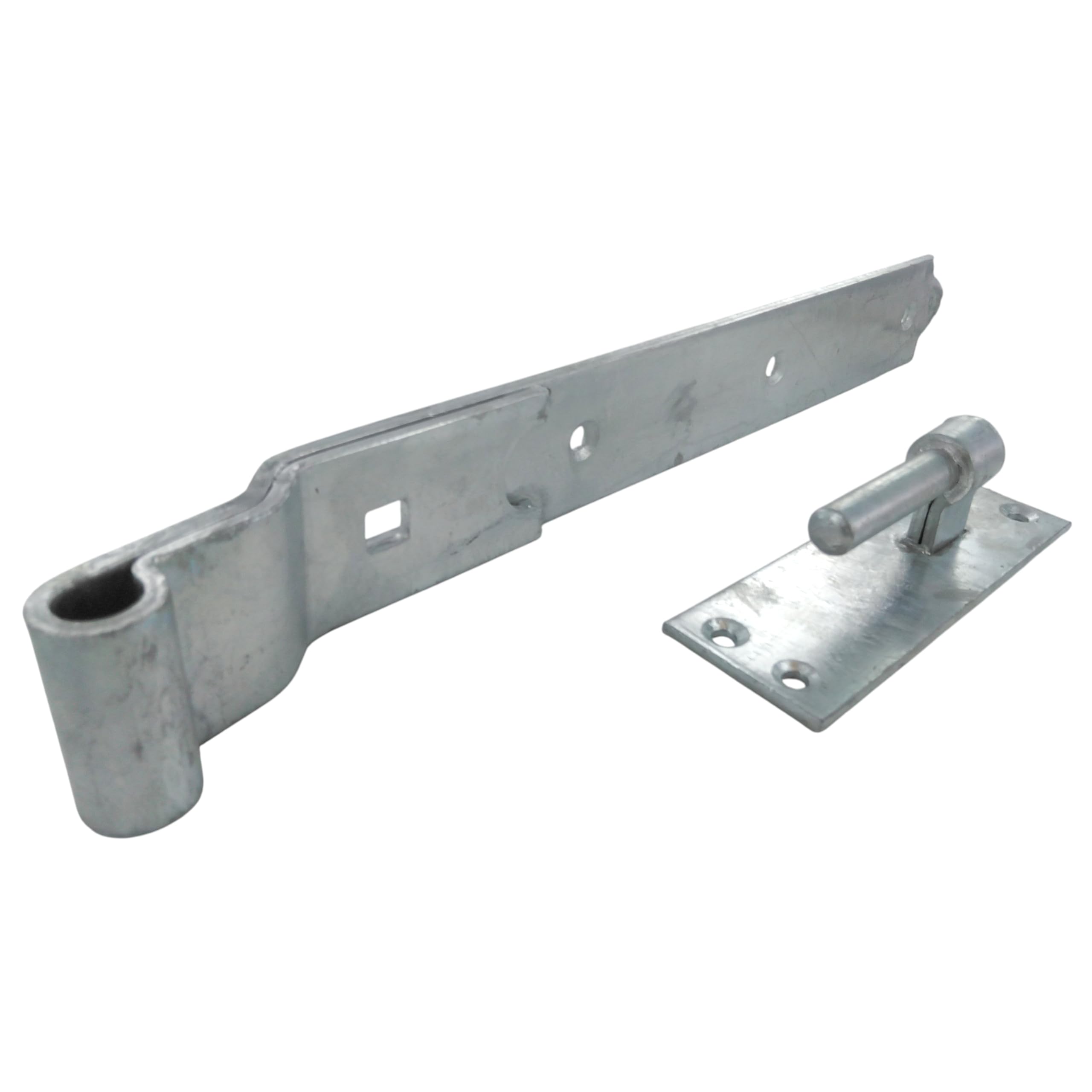 Merriway BH06864 Lot de 2 charnières de portail robustes à manivelle en acier galvanisé, 350 mm, noir