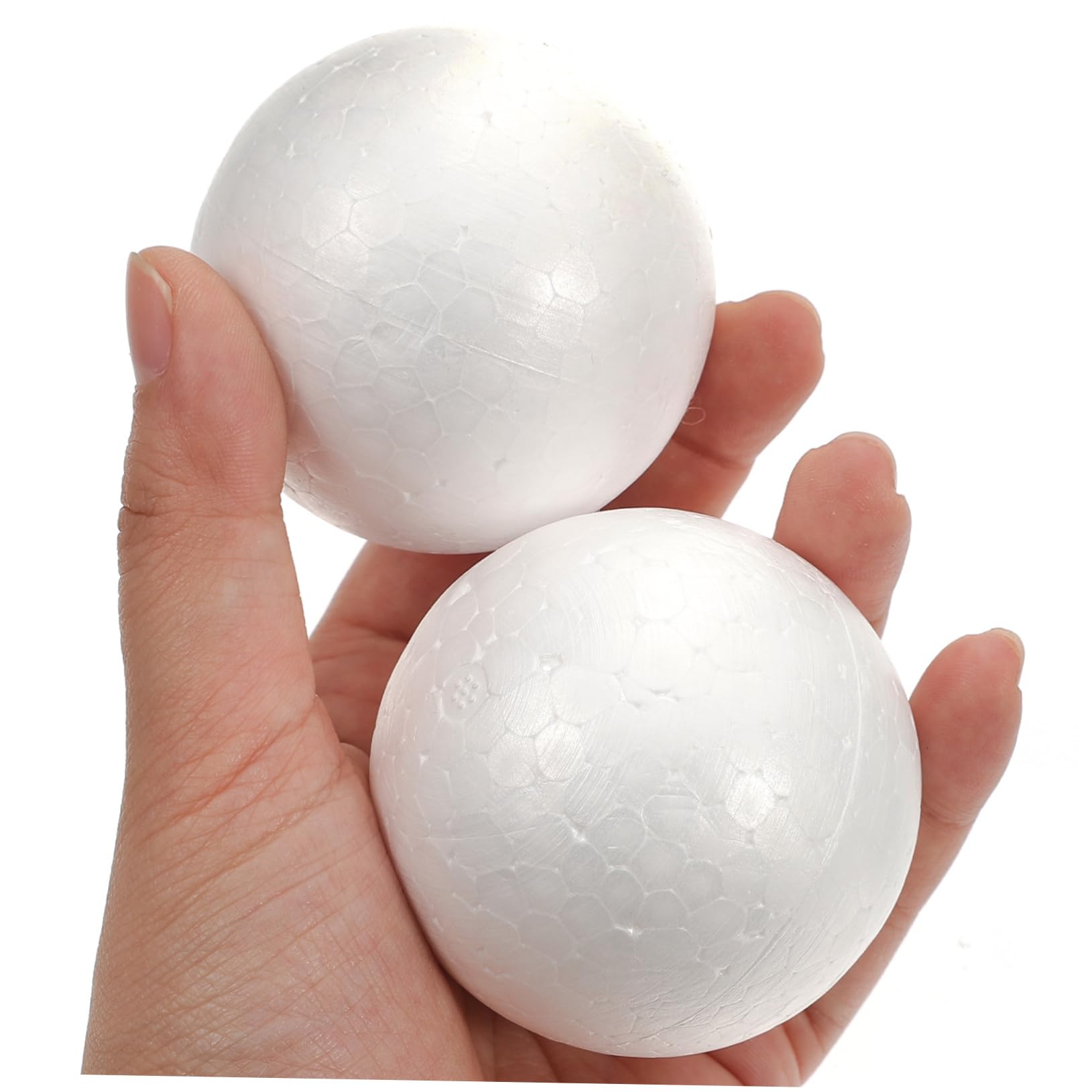OFFSCH 100pcs Solid Polystyrene Balls for Wedding Decoration Craft Projects White Round Spheres for DIY Arts Christmas and Festive Occasions - Image 2