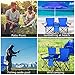 Goplus Double Camping Chair with Umbrella, Folding Loveseat Chairs w/Canopy Shade, Carrying Bag, Table, Cup Holder, Portable Beach Chairs Outdoor Picnic Patio (Blue)