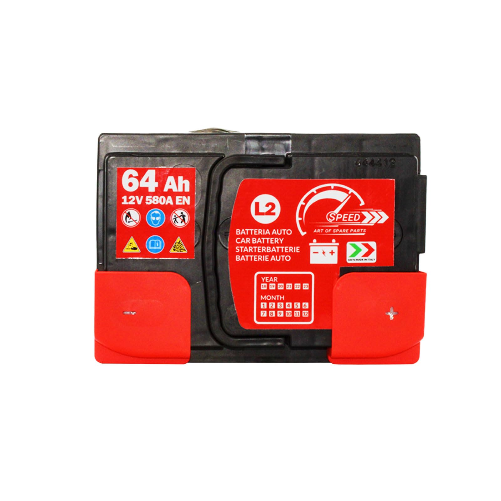 Batterie Auto Speed by SMC L264 12 V 64 Ah 610 A POSITIVE Positive A rechts (+ DX)