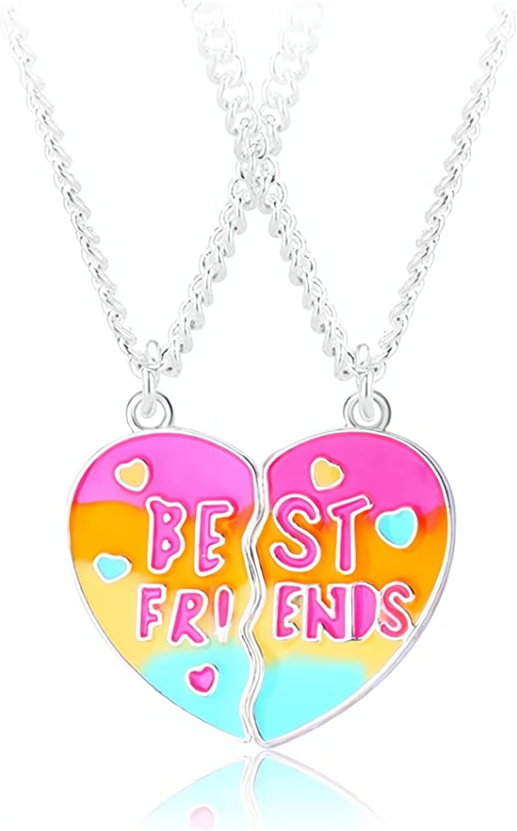 Heart BFF Necklace, Friendship Necklaces Best Friends Forever Mermaid Tail Pendant Friendship Gifts for Girls Women, Style B