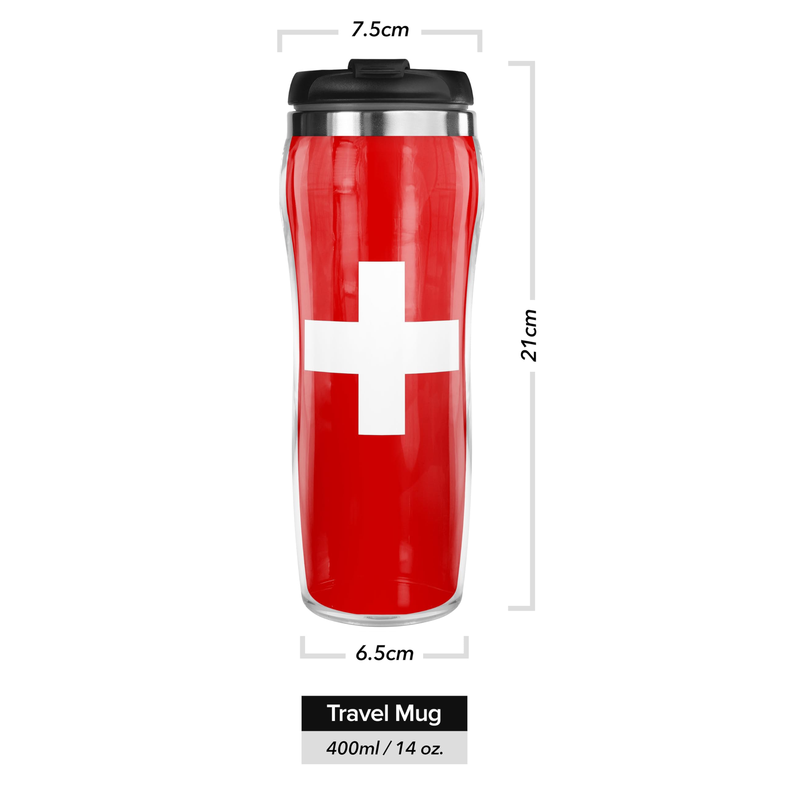 Tazza Termica Da Viaggio Pixly Con Lupo Ululante - Capacità 400 Ml