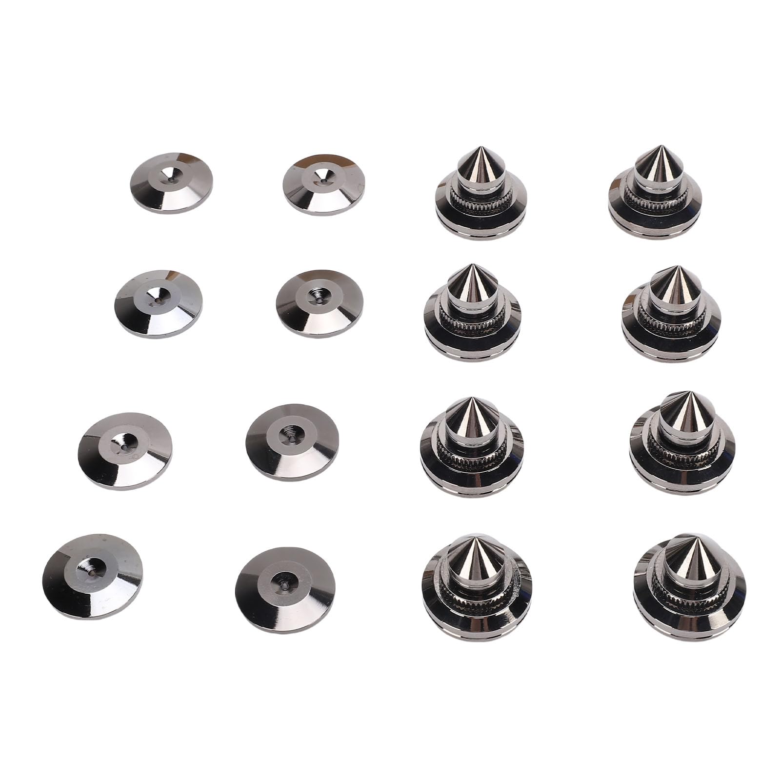 Aramox Puntas para Altavoces, Patas de Aislamiento de Altavoces de Cobre, 8 Piezas con Ajustable y Almohadillas Protectoras de Piso para, Amplificadores, Subwoofers, Tocadiscos, Reproductores de
