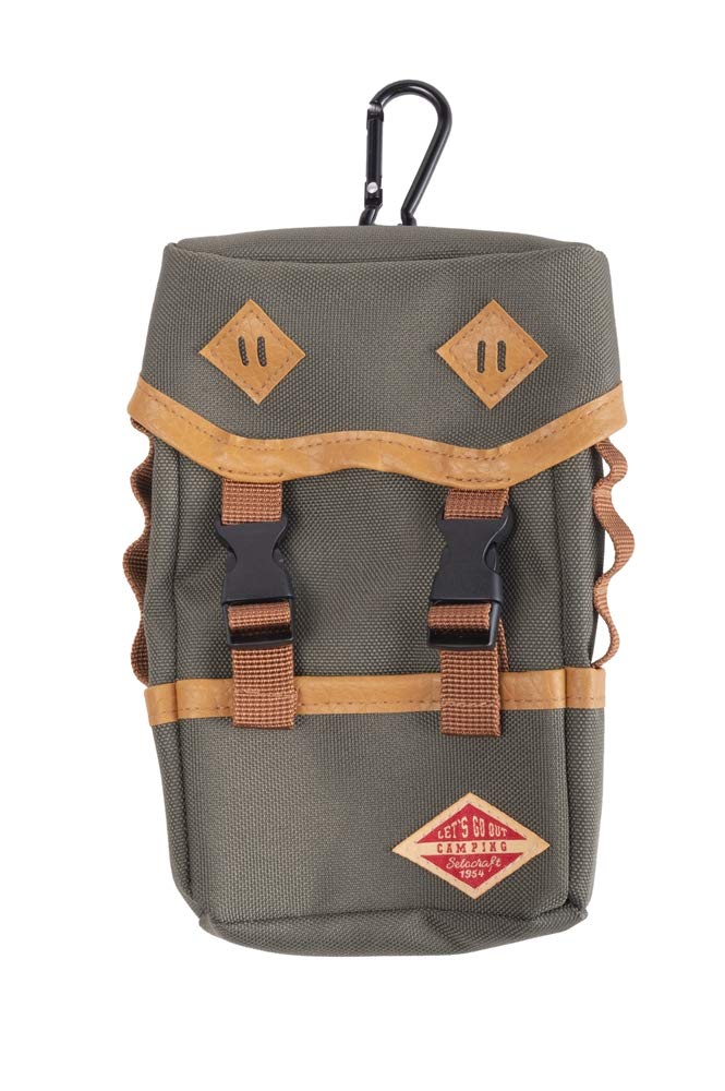 Setocraft Pass Pouch Backpack with Carabiner Hook for Commuter and Transportation Card Slot, Size: 4.9 x 1.4 x 7.1 inches (12.5 x 3.5