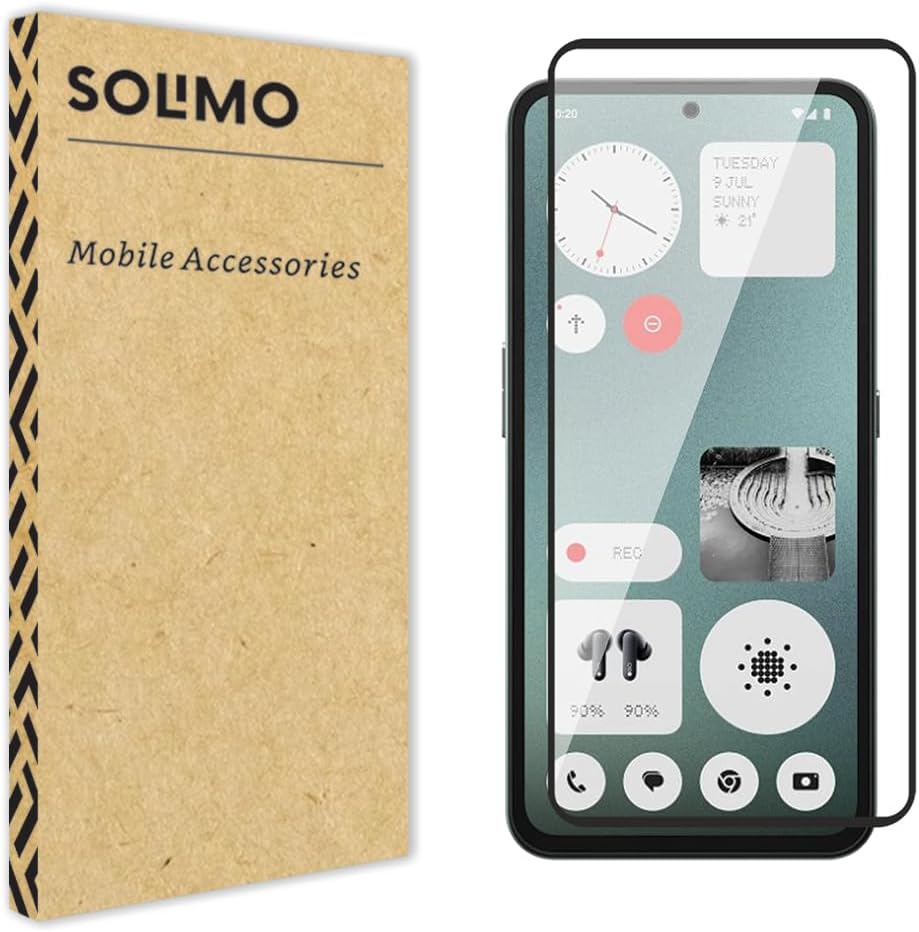Amazon Brand - Solimo Edge-to-Edge Protector Screen Protector Tempered Glass for CMF Phone 1 / CMF by Nothing Phone 1 with Easy Self-Installation Kit Clear