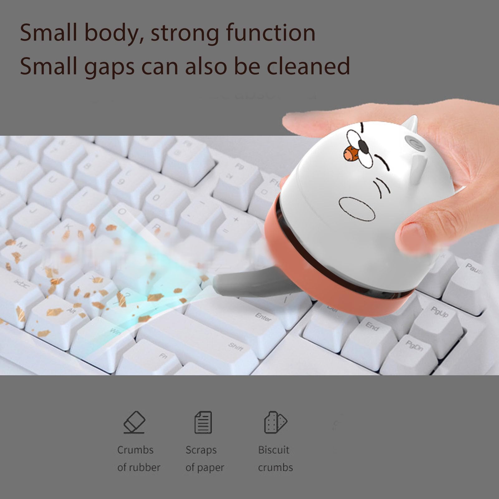 Aspirateur De Bureau Space Bear - Mini Balai De Poussière De Bureau Mignon - Petit Aspirateur