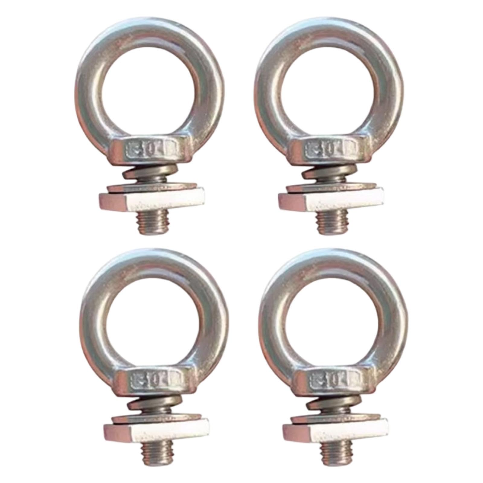 4X Eye Bolt Tie Down Rings T Track Mount for Roof Rack Hold Bungee Cord Silver| Motors |Parts & Accessories|Car & Truck Parts|Exterior|Racks