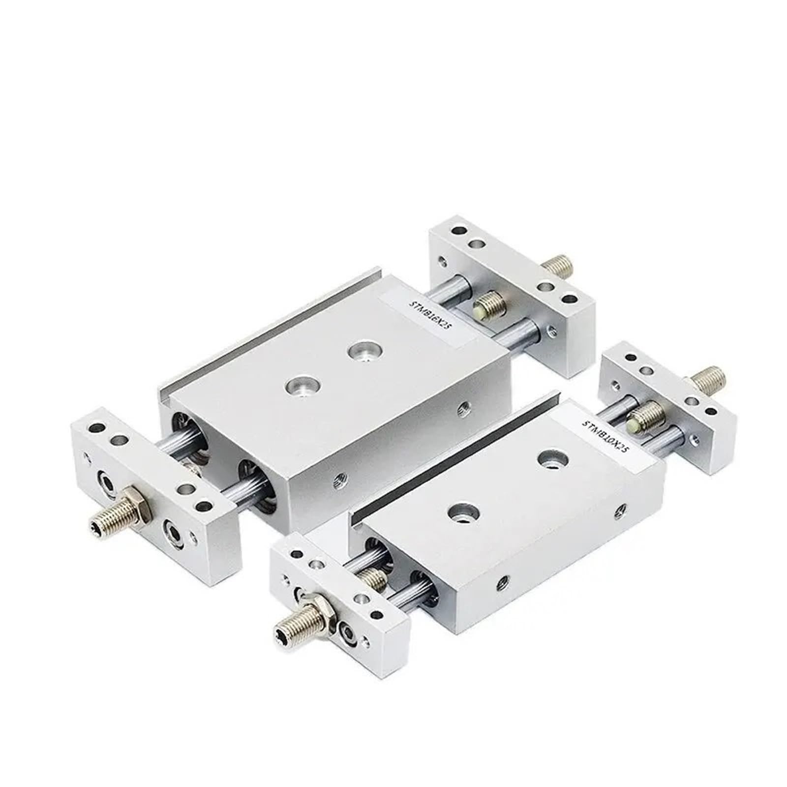 Vérin pneumatique double piston STMB 25 mm course réglable 200 mm