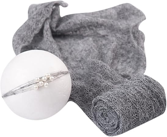 Kisangel Nursery,Bedding,Blankets & Swaddlers,Swaddles Kisangel Shooting Stretch and Wraps Props Headdress Mohair Blanket Wrap-Baby Wrap Cloth Prop Photoshoot Headbands Grey Infant Girls for Newborn with Outfits Creative Soft Wrapgrey Party
