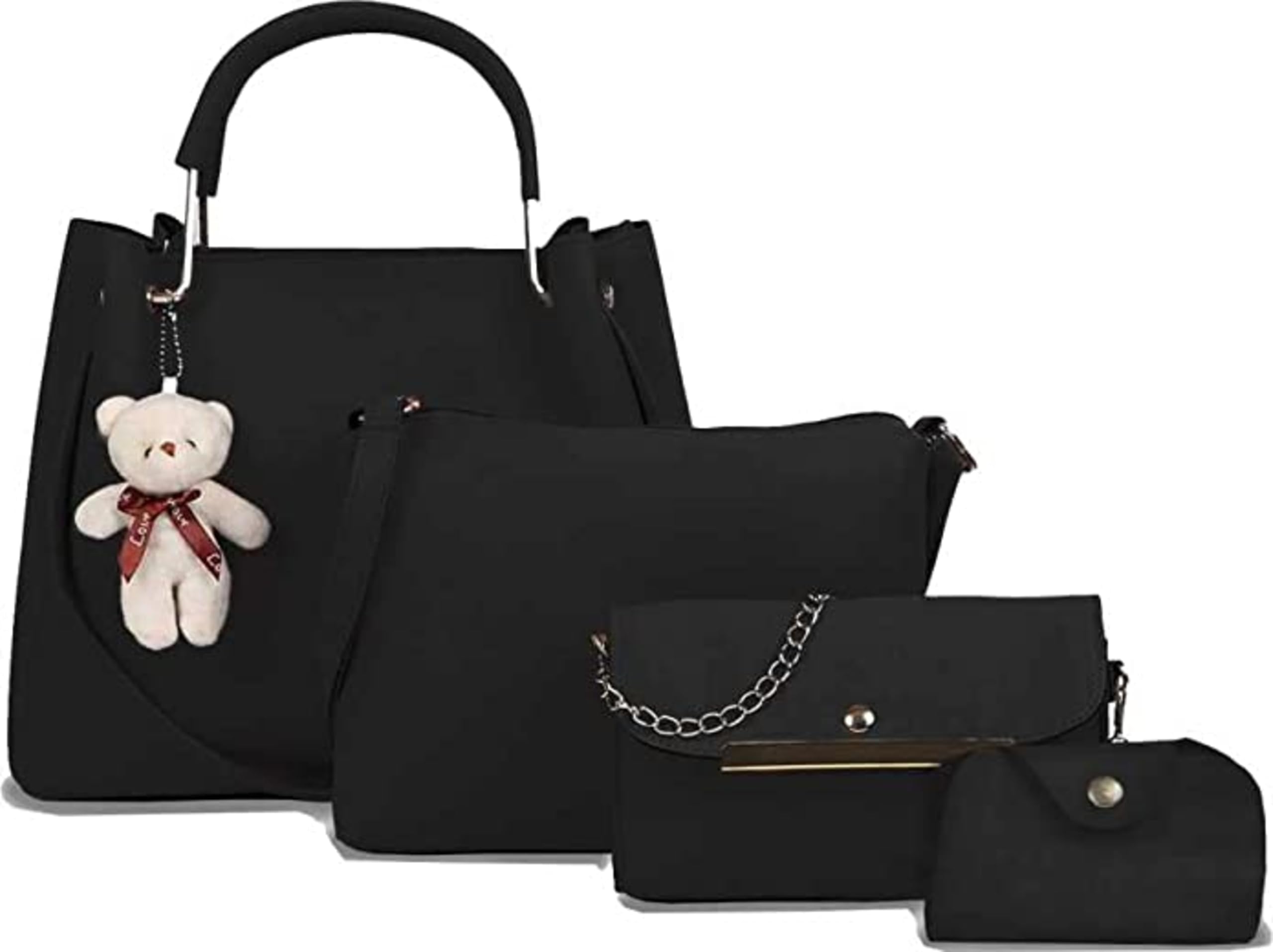 Buy HerCraft Handbag Set for Women 4 Pcs Combo, PU Leather