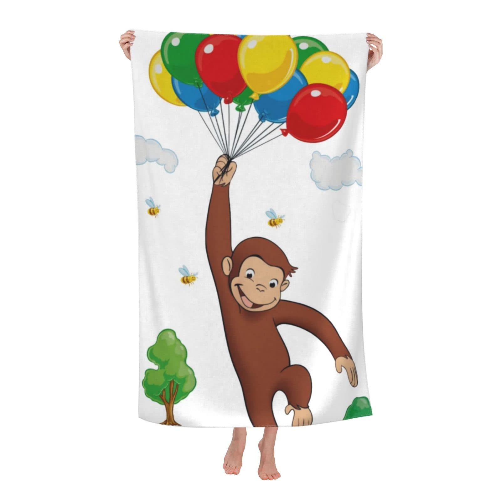 Amazon｜おさるのジョージ アニメ バスタオル 大判 吸水 耐久性