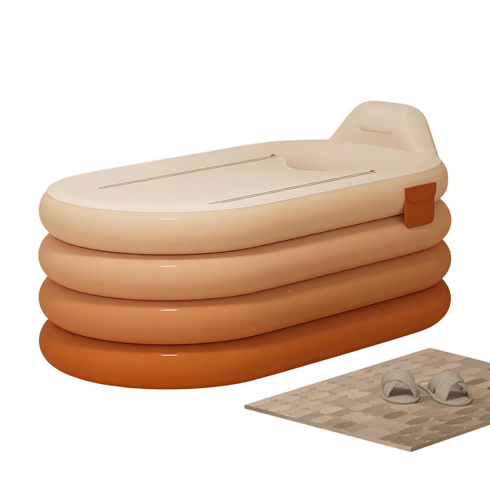 Vasca da Bagno Gonfiabile | Secchio per Doccia con Pompa a Pedale,Vasca Gonfiabile per Adulti,per Relax, Hotel, Appartamento