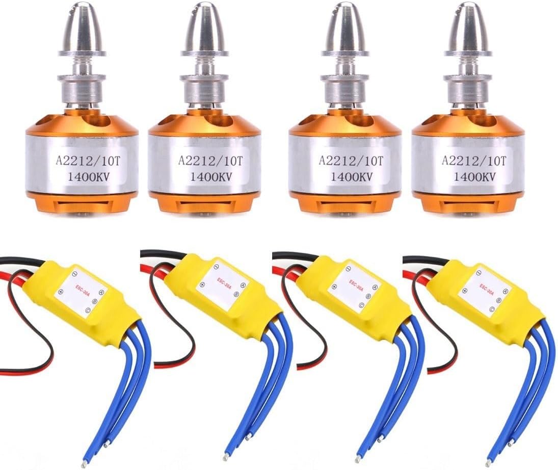 VERBANA RC Model Airplane A2212 2212 1000KV / 1400KV Outrunner Motor & 30A ESC Spare Part for Quad-Rotor Model Airplane Plane Accessories Part(1400KV)