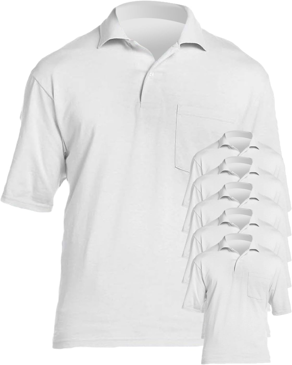 Jerzees Men's SpotShield Pocket Polo Shirt