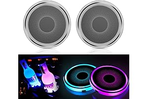2PCS LED Cup Coasters for Cars: Illuminate Your Ride with Colors