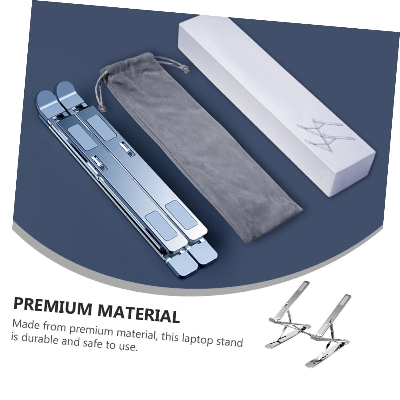DOITOOL Soporte para Portátil De Aluminio Ajustable Portátil Ergonómico para Oficina y Hogar Plata Refrigeración Multifuncional para Computadora y Tabletas