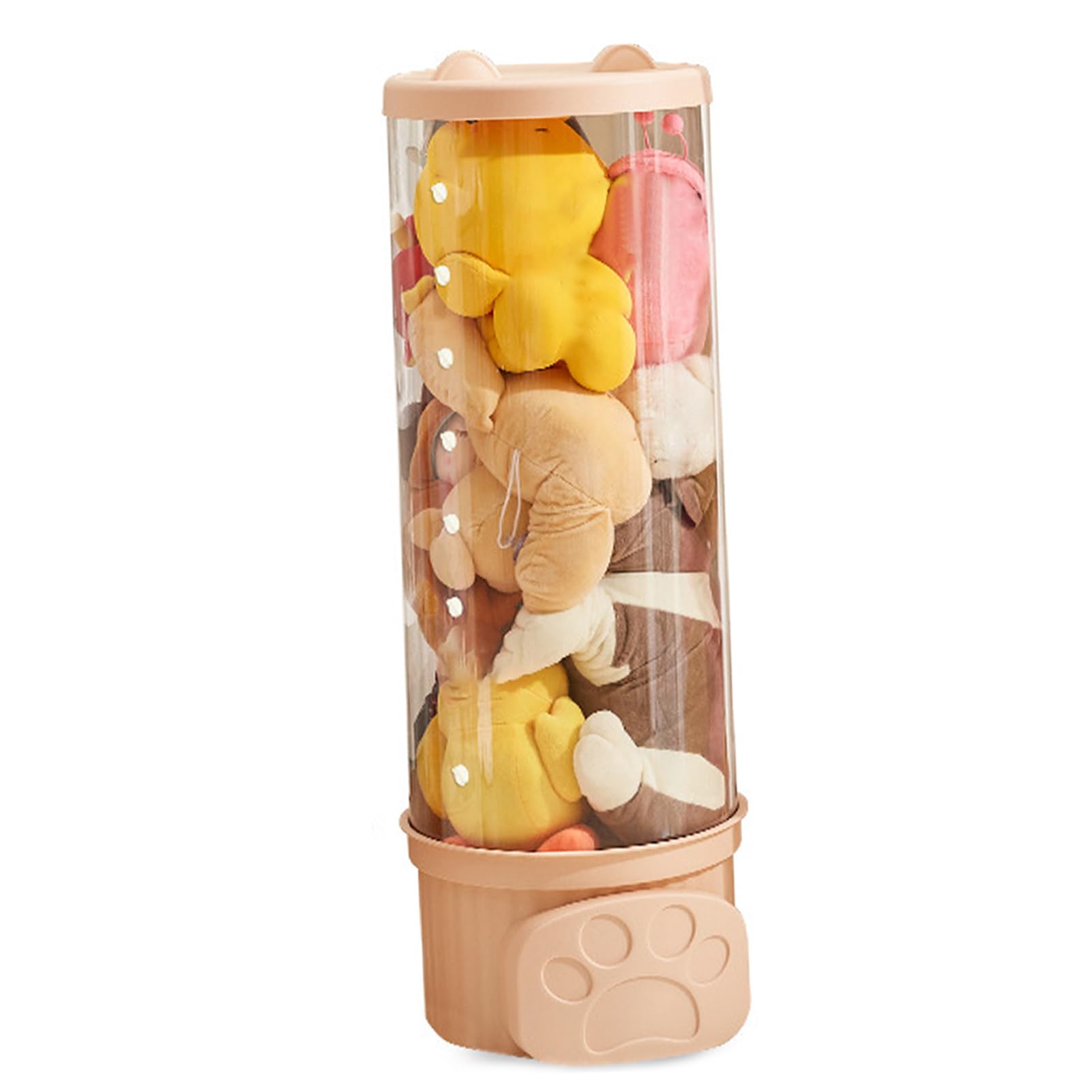 Tube de rangement transparent pour animaux en peluche taille L