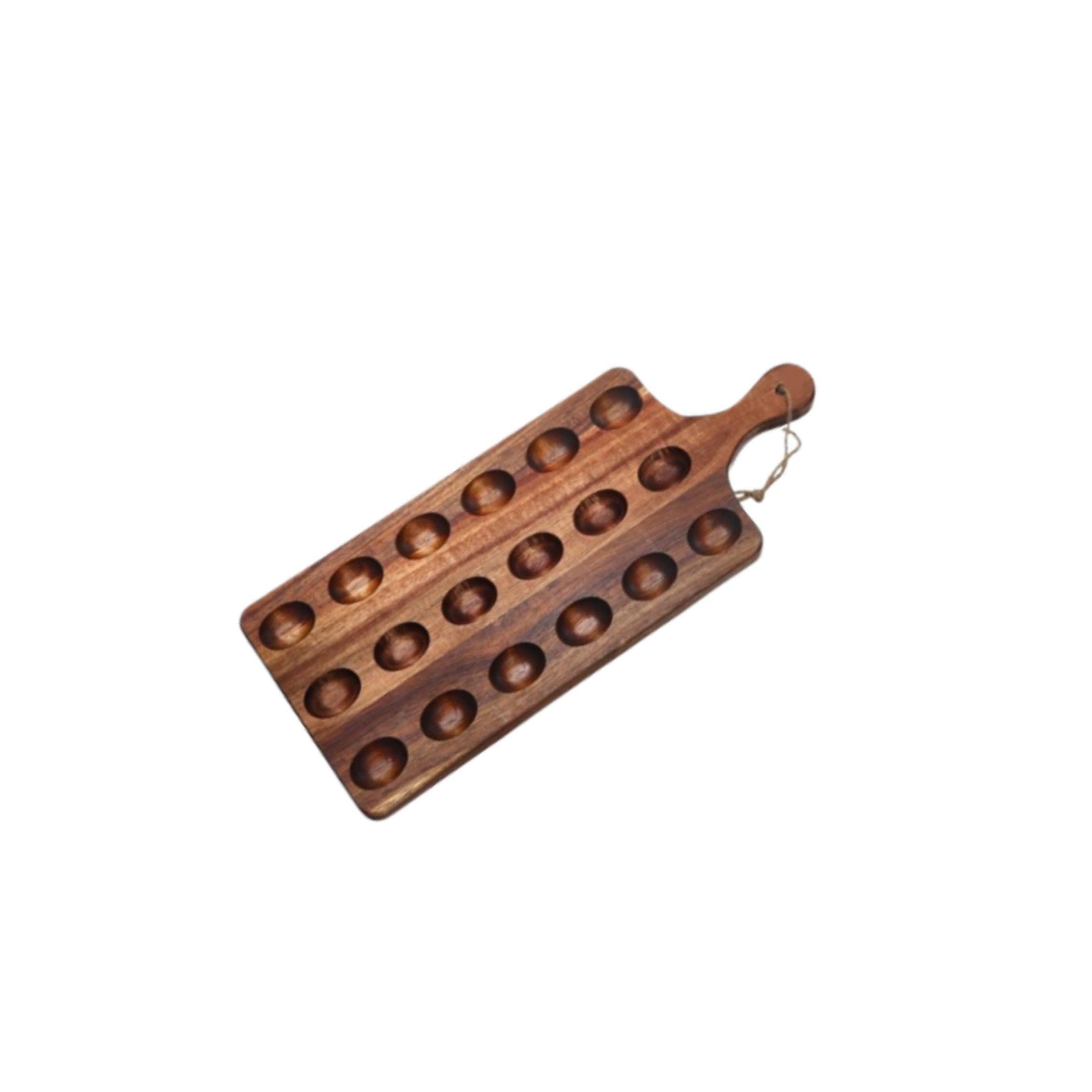 YIXANNX Chic Wooden Egg Storage Holder Unique Prevents Eggs Cracking While Providing Stunning Presentation For Snacks And Specialty Foods Portable Wood Egg