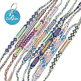 Carykon 12 PCS Vacation Patterns Nepal Woven Friendship Bracelets