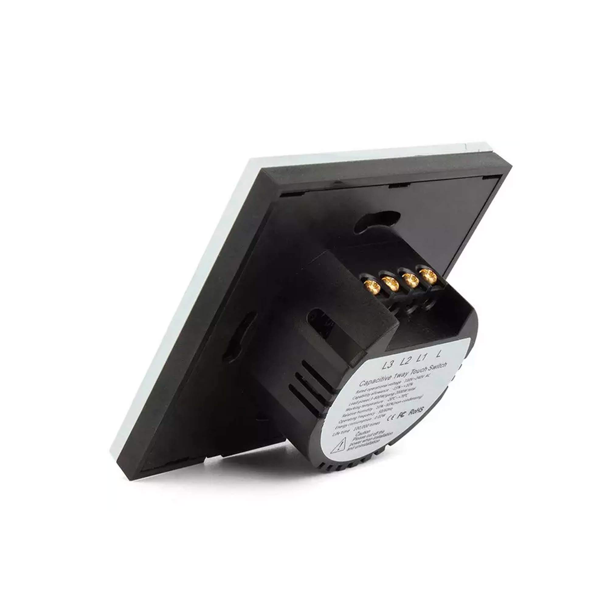 Triple Touch przełącznik PNI SH303 szkło, biały z wyświetlaczem LED