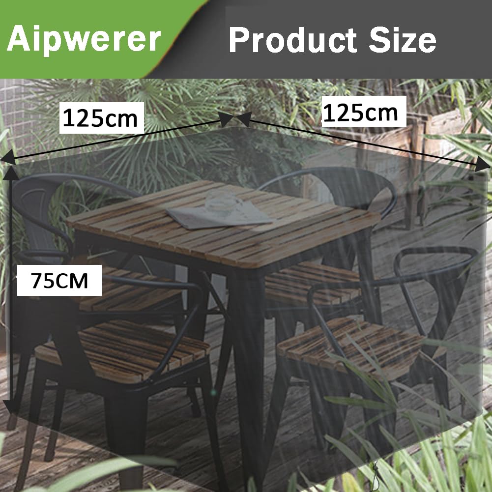 Aipwerer Gartenmöbel Abdeckplane 200x100x90cm - Wasserdicht & UV-beständig