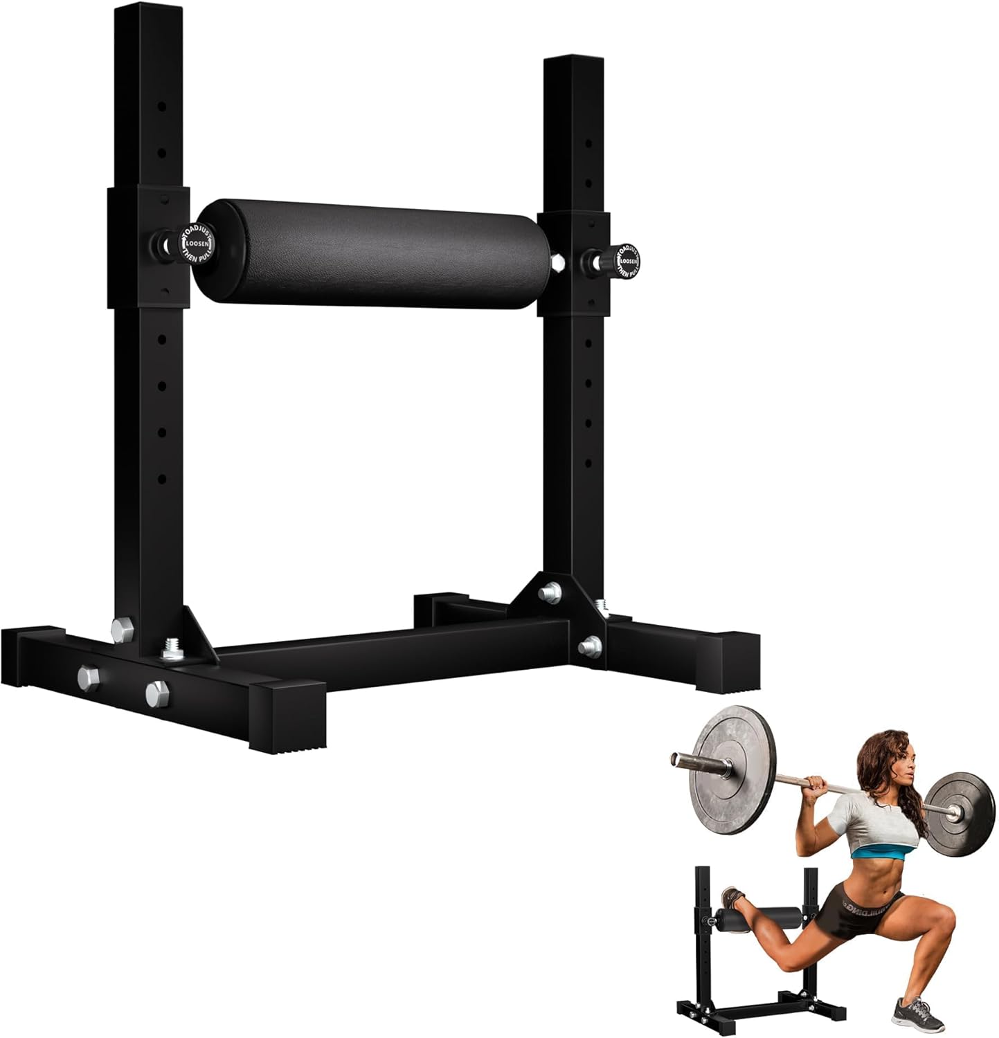 Fitvids Bulgarian Split Squat Stand, Single Leg Squat Roller, One Leg Squat Stand, Stand-Alone Machine Leg Curl for Lower Body training