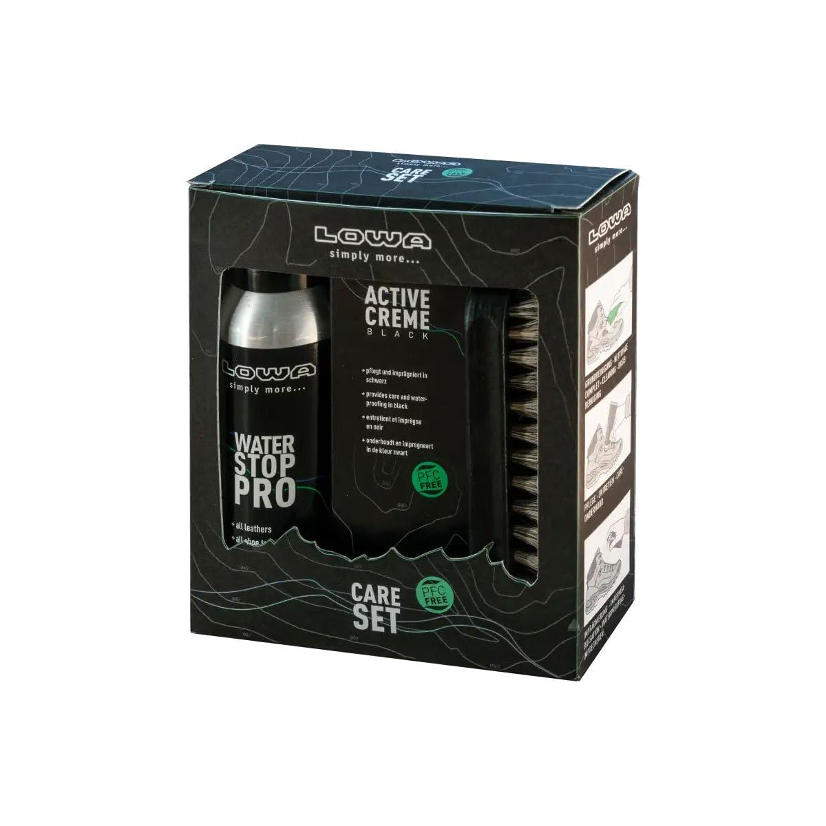 LOWA Care Set Black Schwarz - Gore-Tex Schuhpflege-Set, Größe One Size - Farbe Black