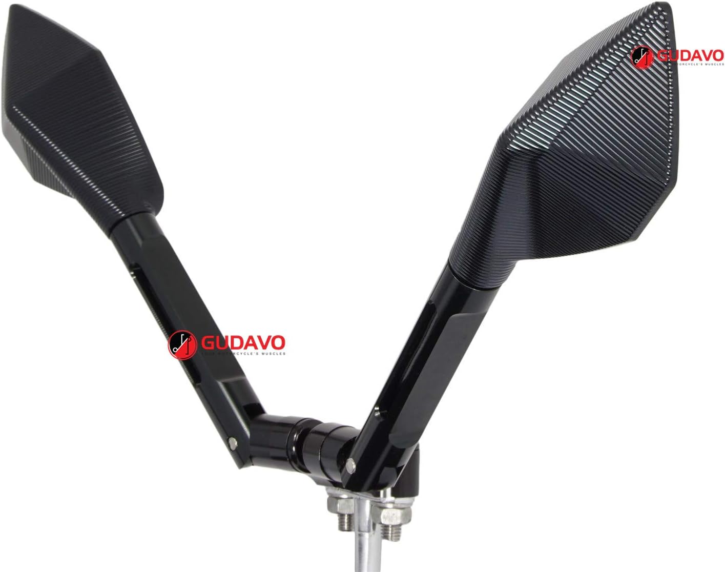Motorcycle M8 M10 CNC Black Mirrors Full Aluminum Rear View Side Mirrors For Honda Suzuki Kawasaki Yamaha Ducati HUSQVARNA TRIUMPH (Style 4: Pentagon)