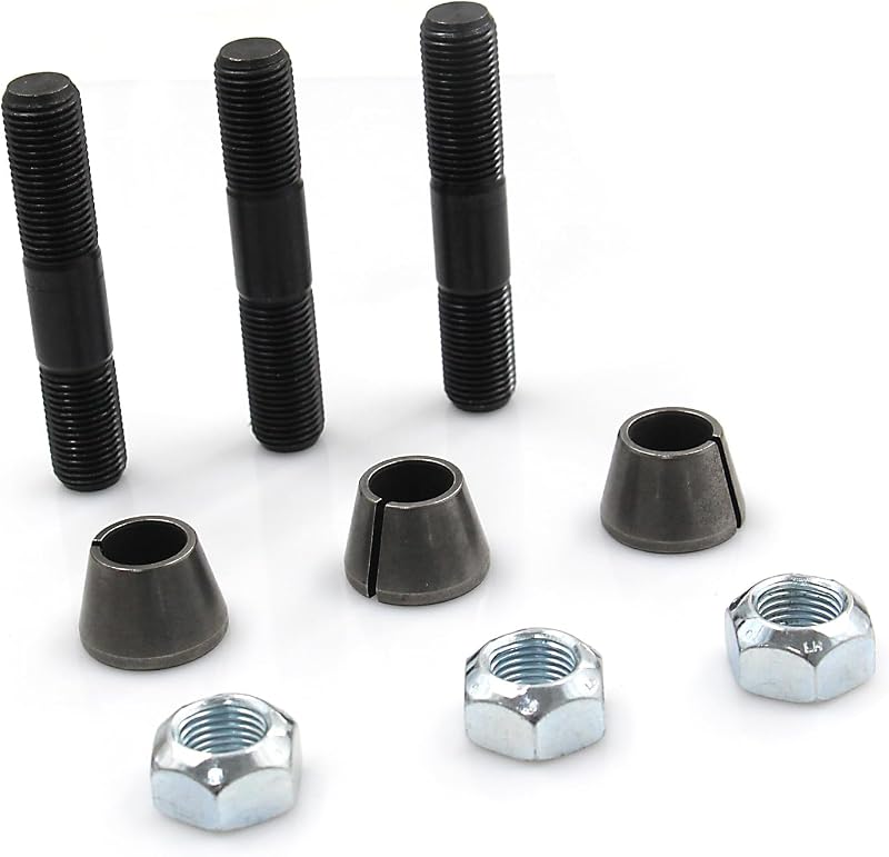 Kit de instalação do braço de direção Dana 44 LVOUP com prisioneiros e arruelas cônicas – 3 unidades