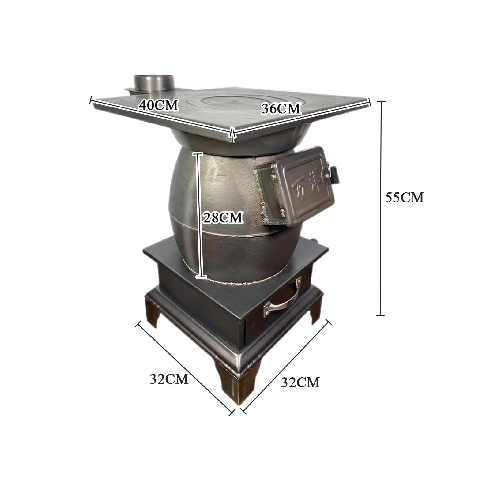 Stufa A Legna For Interni, Stufe A Pellet For Riscaldamento Domestico, Materiale In Ghisa Con Ingresso Aria Regolabile For Acqua Bollente, Barbecue