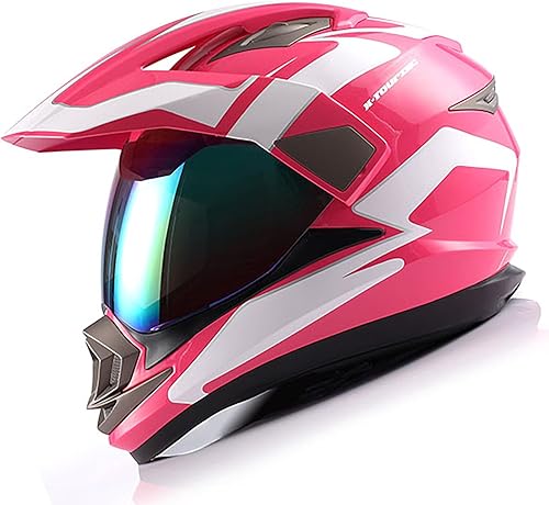 Miniatura 19 de 1Storm Casco Deportivo Dual Motocicleta Cara Completa Motocross Todoterreno Bicicleta Color Negro Mate