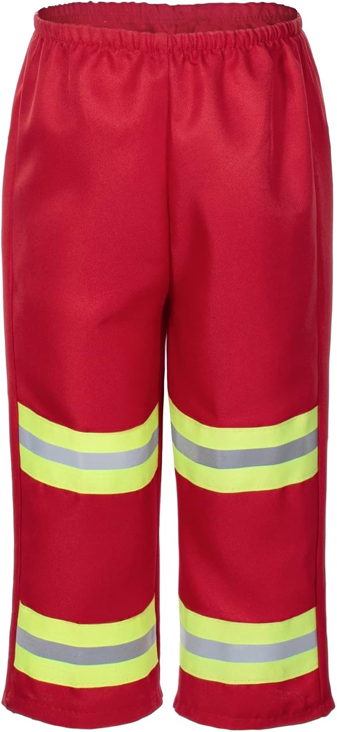 Disfraz completo de bombero para niños 6-7 años rojo miniatura 7