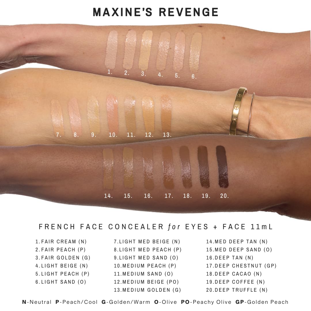 Maxine's Revenge FRENCH FACE CONCEALER | Hydrating & Blurring for Eyes + Face (Deep Cacao) - Image 4