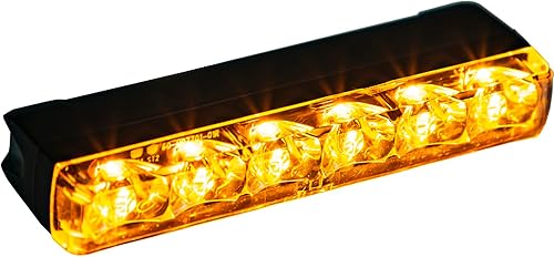 Miniatura 8 de Buyers Products 8892712 Clase 1 Luz estroboscópica LED ámbartransparente de perfil estrecho, 3.5 pulgadas, 12-24 VCC, 18 patrones de flash,