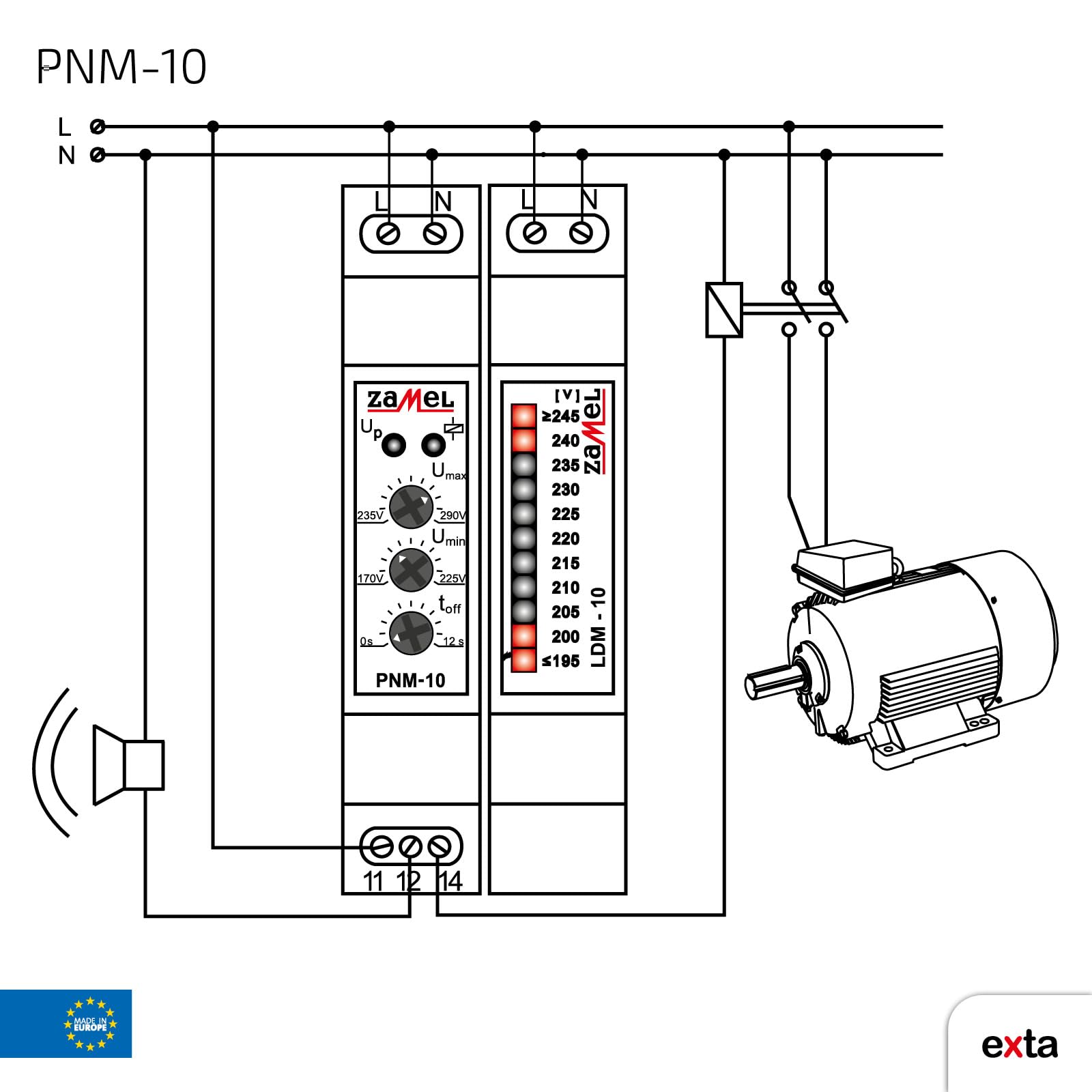 EXTA PNM-10 przekaźnik napięcia