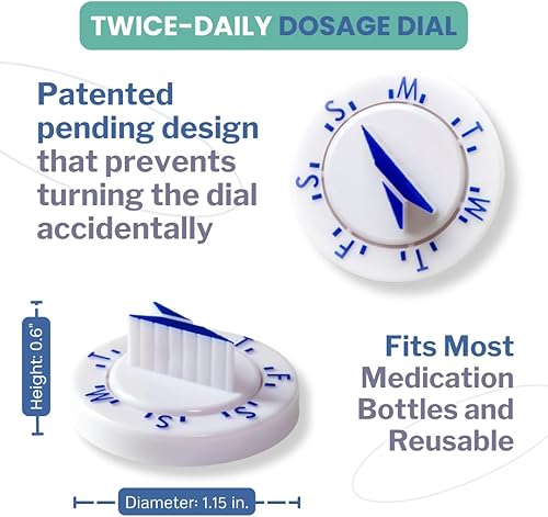 Miniatura 2 de Twistwise Twice Daily Pill Reminder Cap - Paquete de 3